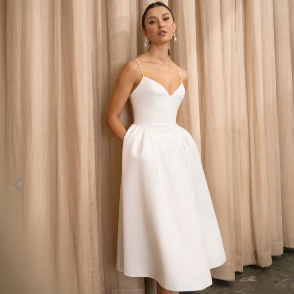Jenny Yoo White Luella Dress